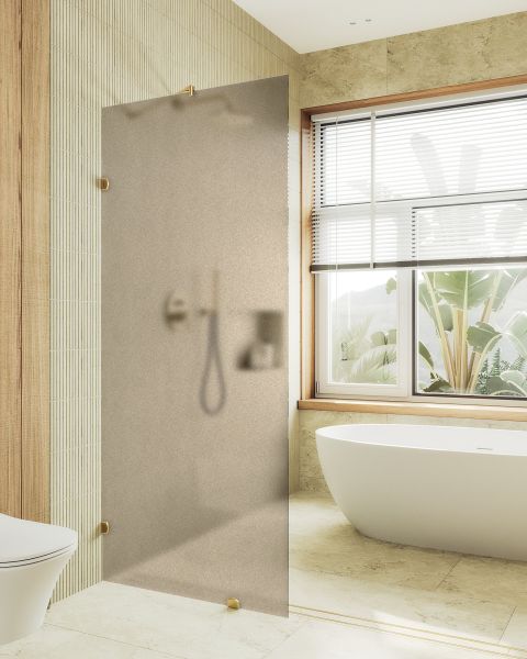 Душевая перегородка MaybahGlass MGD-265-3 79см золото